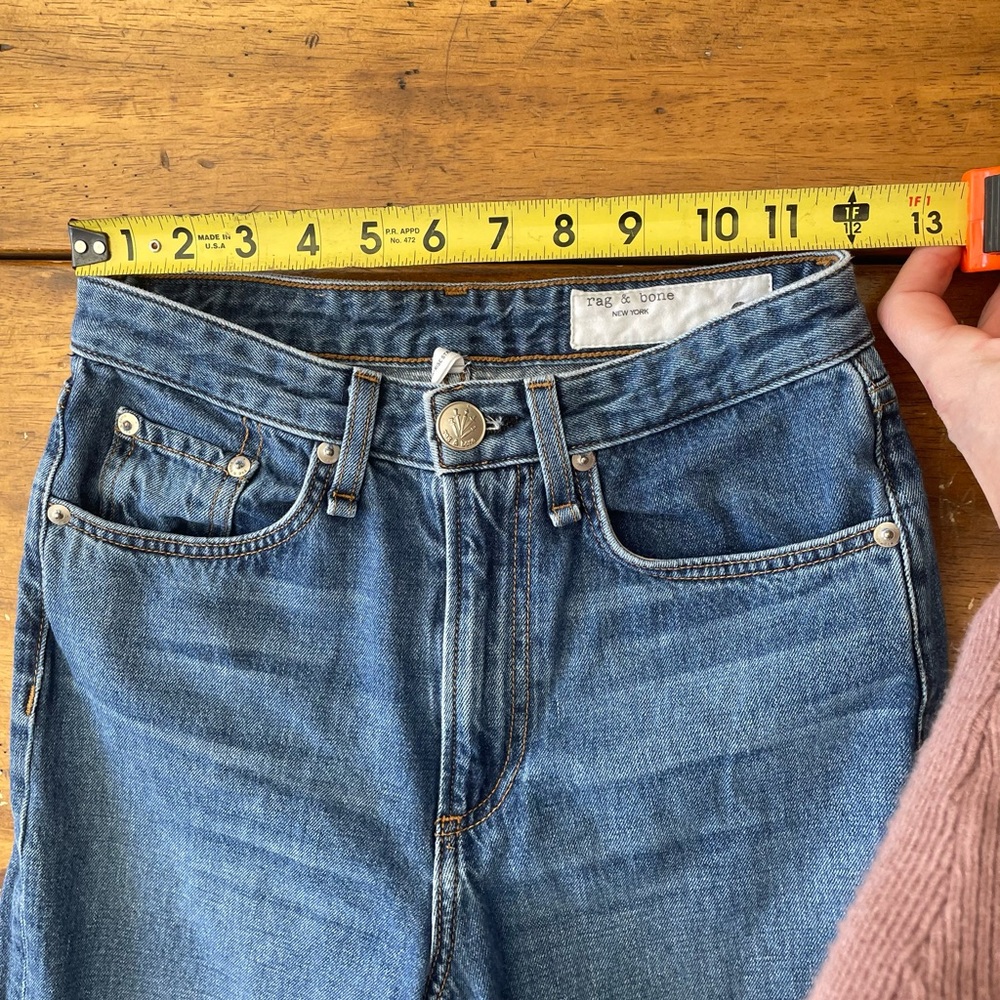 Rag & Bone Ruth Super High-Rise Straight Leg Jeans Baywater Size 24 - Picture 13 of 16